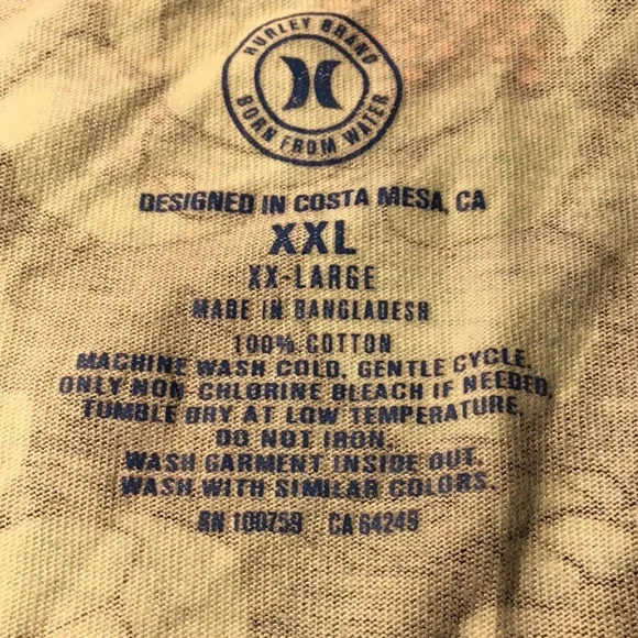 Hurley Mens XXL Floral Multi Colored T-Shirt - Picture 12 of 16